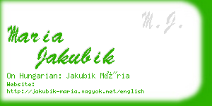 maria jakubik business card